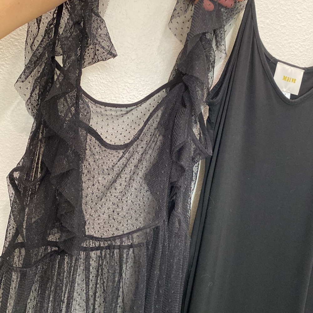 Maeve Black 2 piece dress from Anthropologie.
